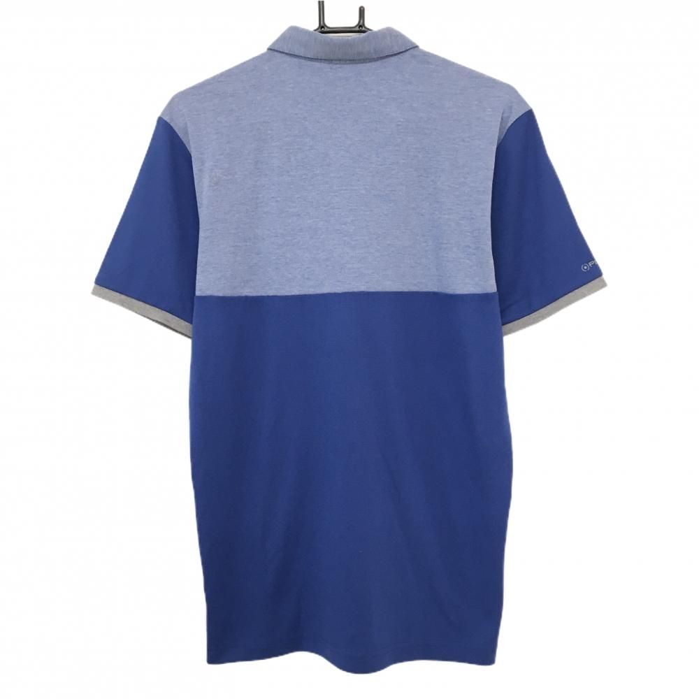 BUTTON-DOWN 透けずにしっかり素材_NAVY pg ポロシャツ プリーツ切替 