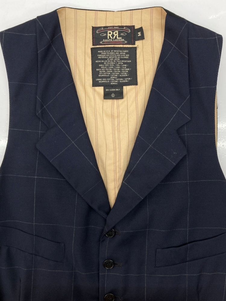 ダブルアールエル RRL 90s Lapeled Vest ラペルド ベスト ボタン