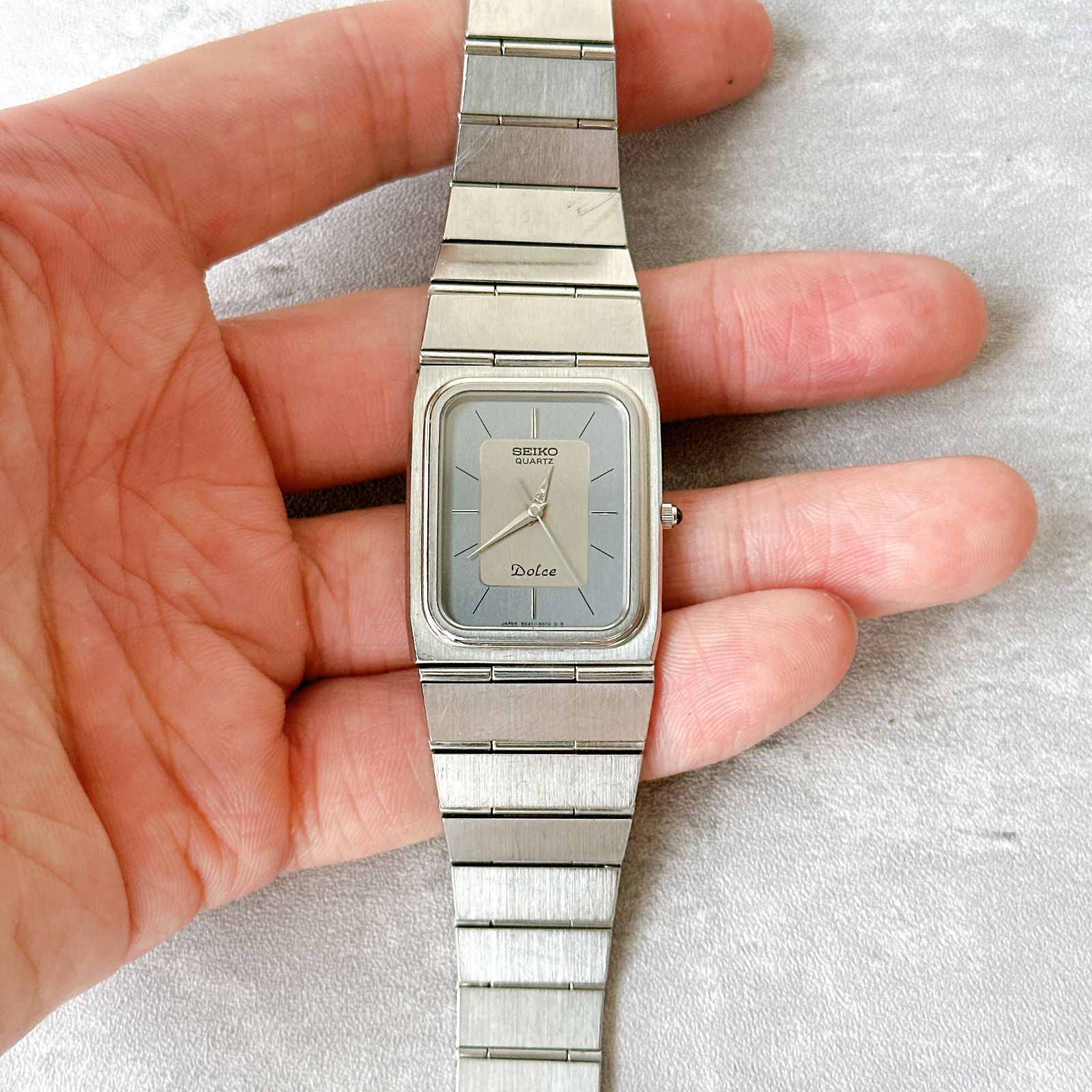 SEIKO Dolce セイコー ドルチェ 9521-5000 クォーツ スクエア 一体型