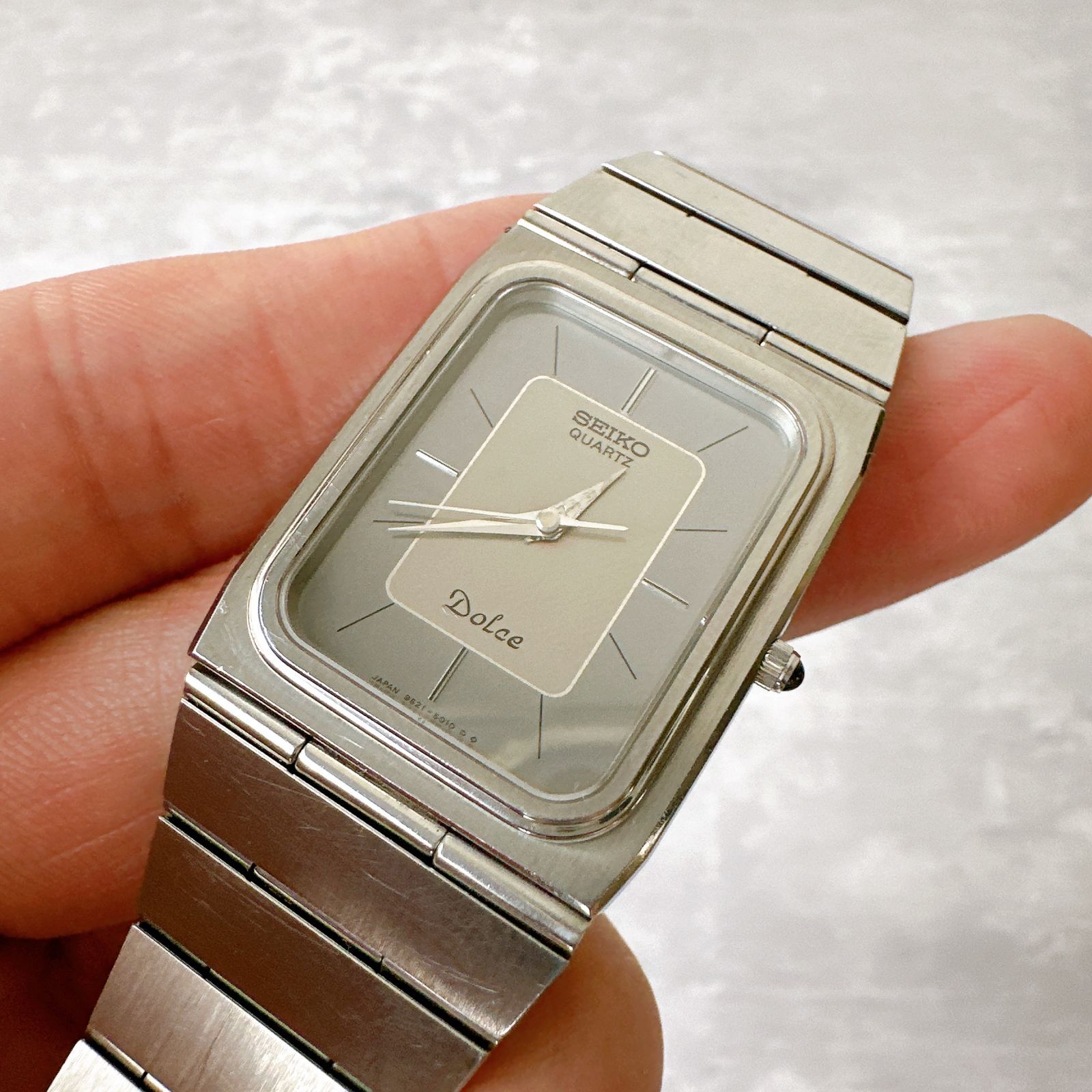 SEIKO Dolce セイコー ドルチェ 9521-5000 クォーツ スクエア 一体型