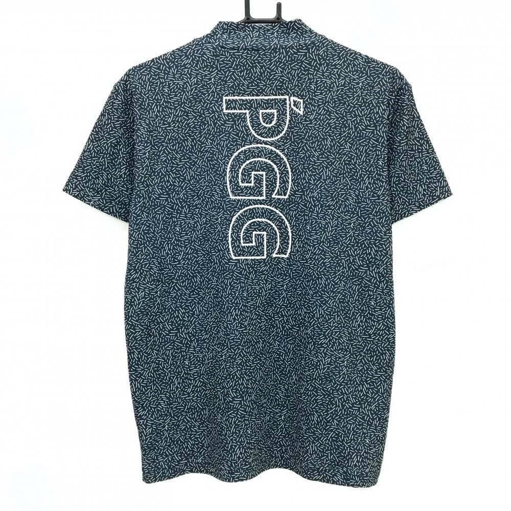 サイズ： PGG PEARLY GATES パーリーゲイツ  ハイネック半袖Tシャツ  ネイビー系 [240101453331] ゴルフウェア メンズ ストスト 美品】PGGパーリーゲイツ 半袖ハイネックシャツ ネイビー×白 総柄 袖