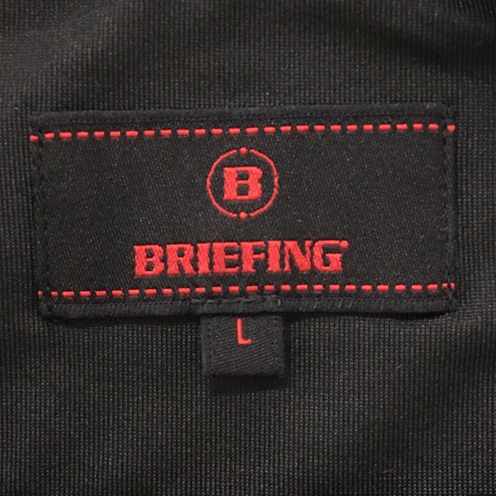 【美品】ブリーフィング 半袖ハイネックシャツ 黒×レッド 胸・バックロゴ メンズ L ゴルフウェア BRIEFING 美品】ブリーフィング 半袖ハイネックシャツ 黒×レッド 胸・バックロゴ