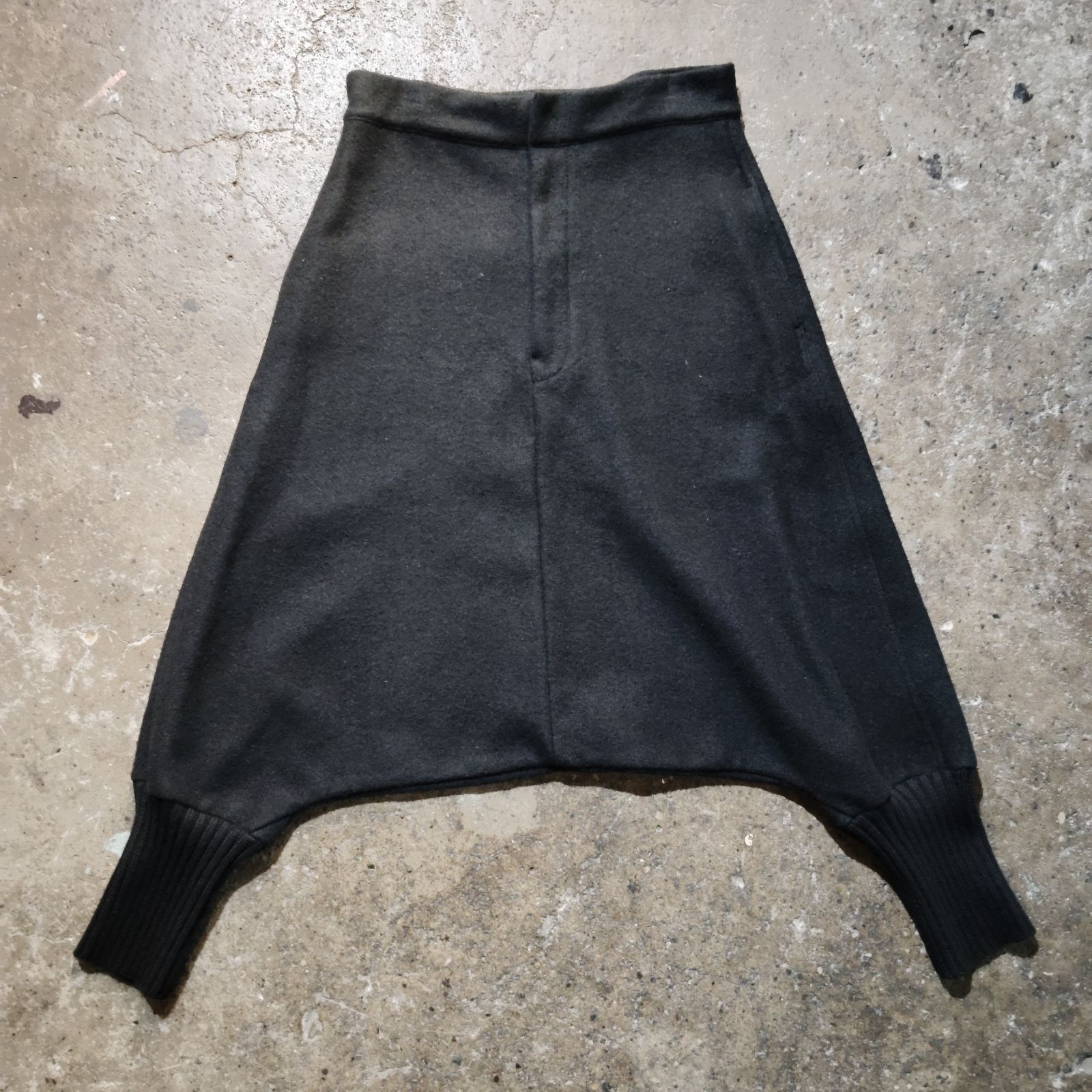 Y's 18aw 裾リブ加工 ウールサルエルパンツ ブラック 2 ワイズ 2018aw