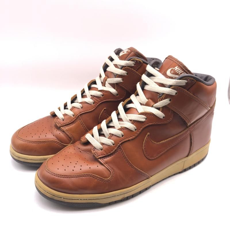 【中古】NIKE DUNK HI PREMIUM Curry サイズ28.5cm 305808-771 ミッドソール剥がれ有 ナイキ ダンク ハイ プレミアム 