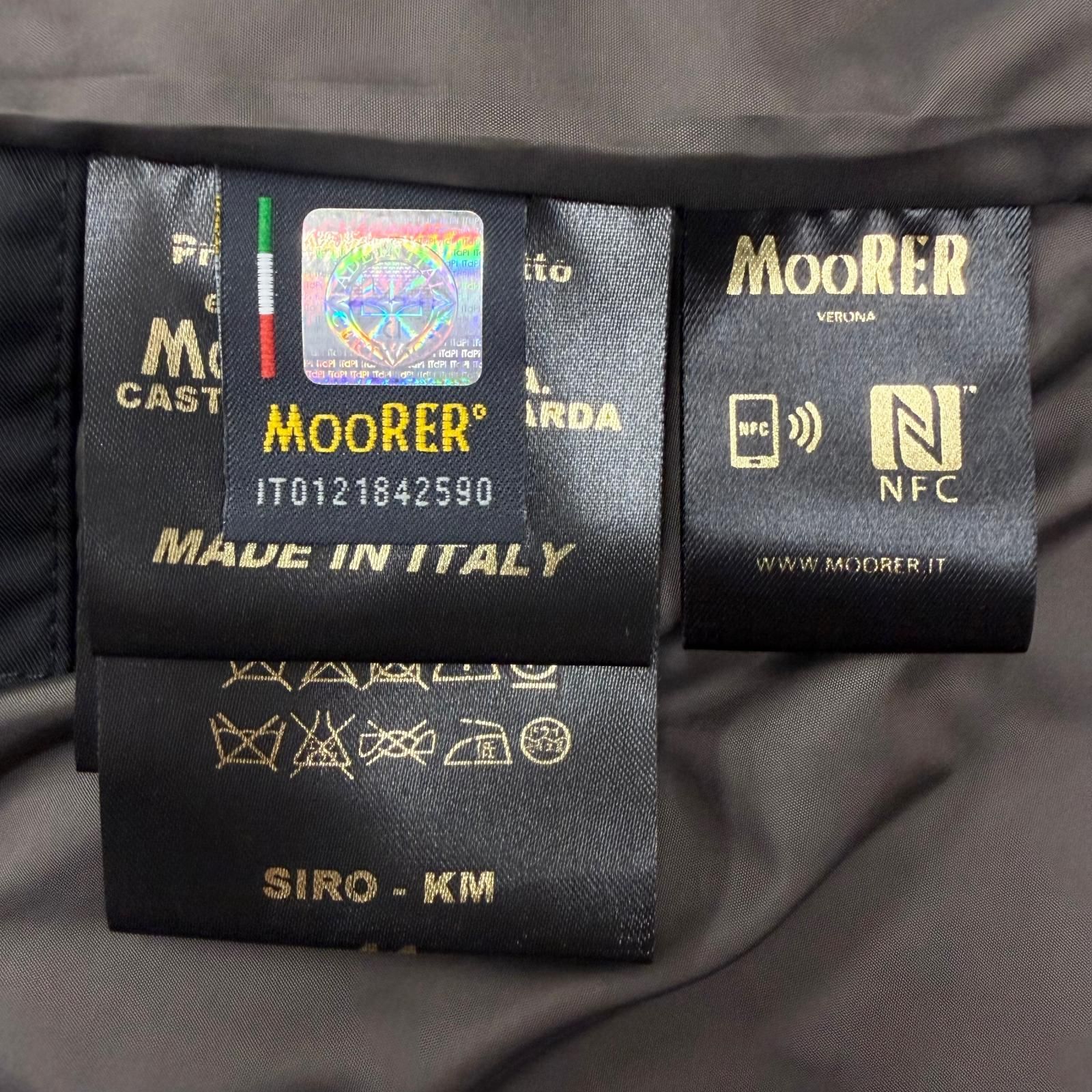 未使用品□MOORER ムーレー SIRO-KM 襟裏ファー ダブルブレスト ダウン