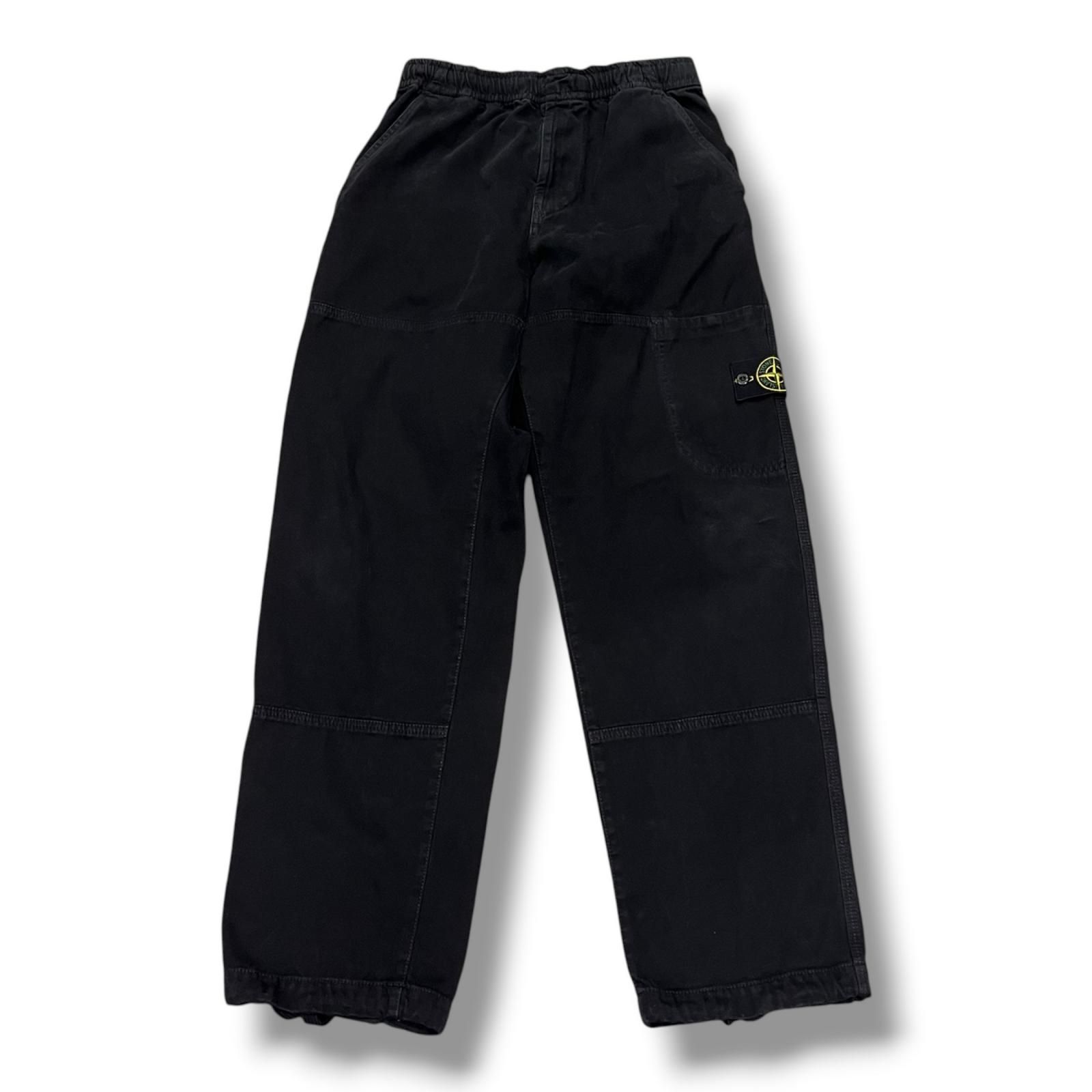 STONE ISLAND 26SS ロゴパッチダブルニーデニム デニムパンツ ストーン