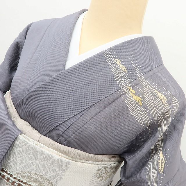 百華❀Y5365◆美品 夏着物 一つ紋 絽 波頭 正絹 手縫い仕立て 訪問着 百華❀Y5365◆美品 夏着物 一つ紋 絽 波頭 正絹 手縫い仕立て 訪問着