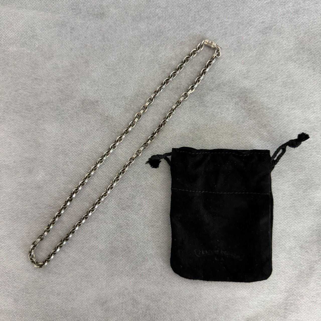 CHROME HEARTS クロムハーツ ペーパーチェーン 18インチ 45cm シルバー925 ネックレス アクセサリー 小物 メンズ レディース 極美品 2882