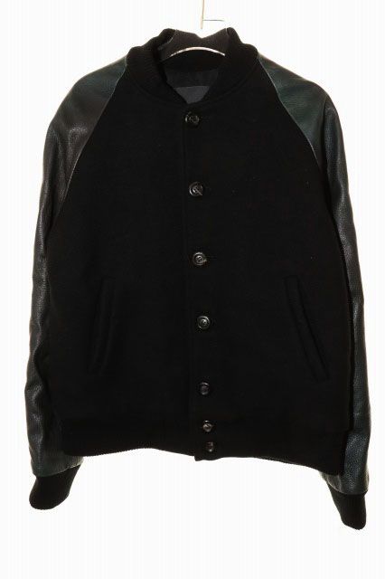 レイフ アデルバーグ RAIF ADELBARG BLACK サイズ 48 3220401031610 スタジャン レザー 鹿革 刺繍 【ブランド古着ベクトル】【中古】●260727