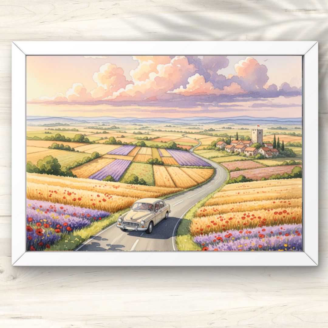 価格交渉して下さいませ( ≧∀≦)ノ#美濃蔵★１名限定販売★花畑 絵画★ 0000845 A1 花畑を抜ける道 水彩画 花畑と道 大型ポスター 店舗装飾