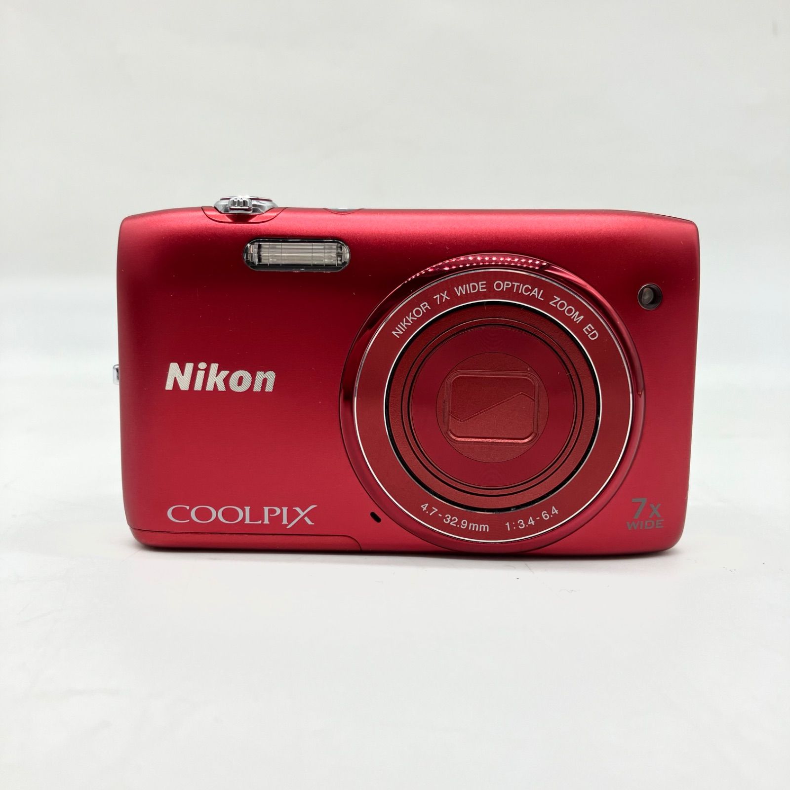 HDN651【通電確認済み】Nikon コンパクトデジタルカメラ COOLPIX S3400 ラズベリーレッド