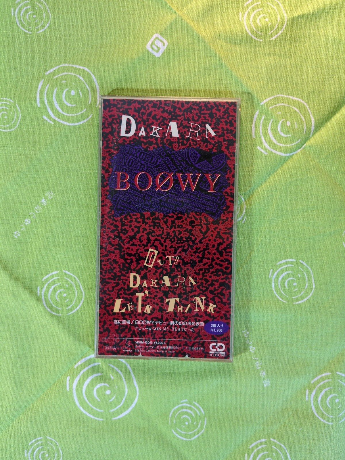 BOØWY 8cmCD ミニアルバム DAKARA 3曲入り VDRM-12016 ビクター 邦楽