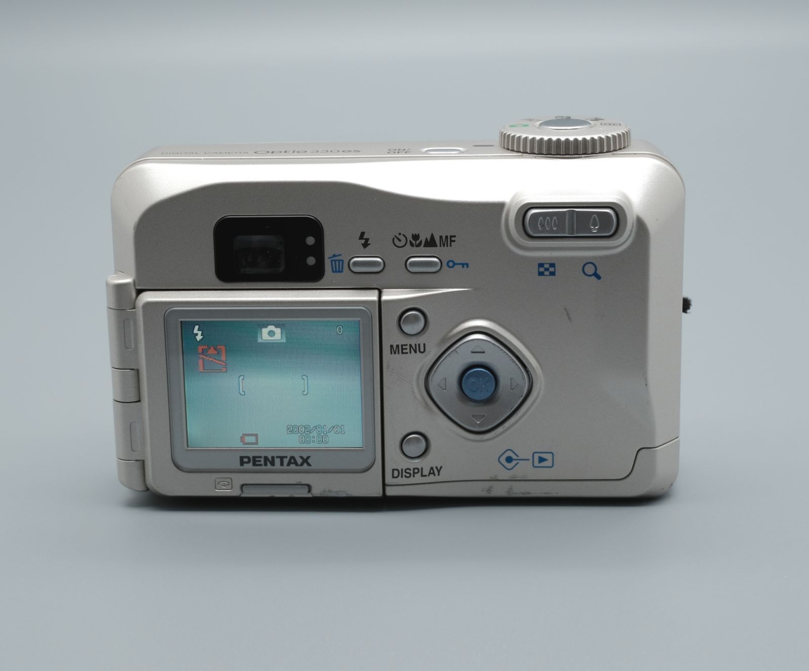 □完動品 PENTAX Optio 330GS コンパクトデジタルカメラ 単三電池仕様