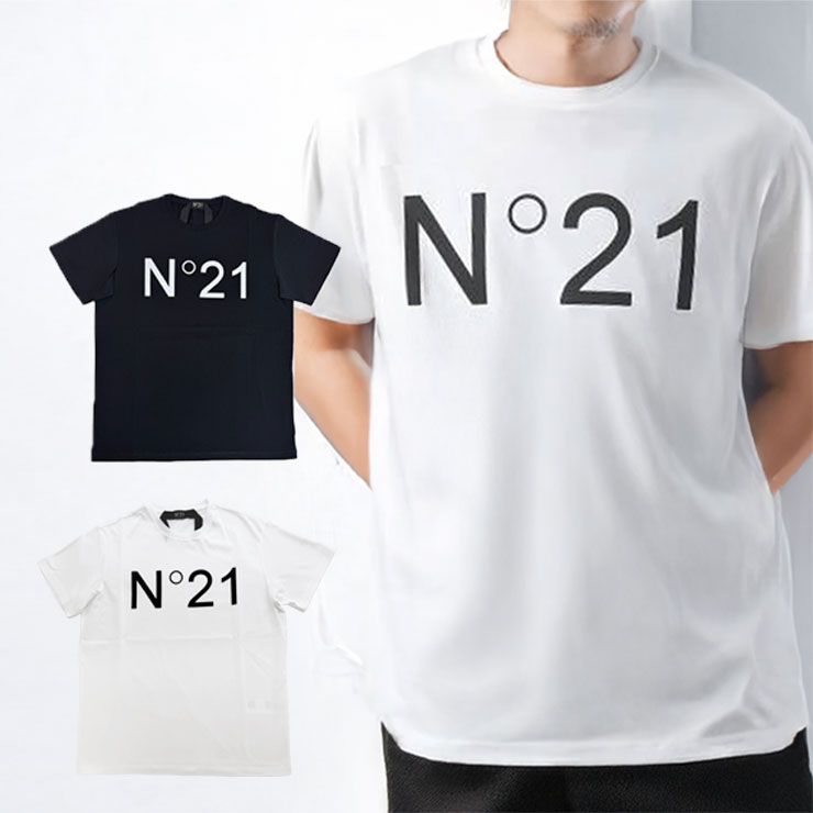 N°21 ヌメロ・ヴェントゥーノ N°21 n21f051 Tシャツ ロゴスリットT