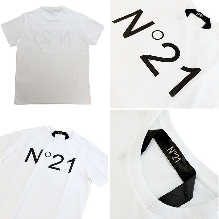 N°21 ヌメロ・ヴェントゥーノ N°21 n21f051 Tシャツ ロゴスリットT