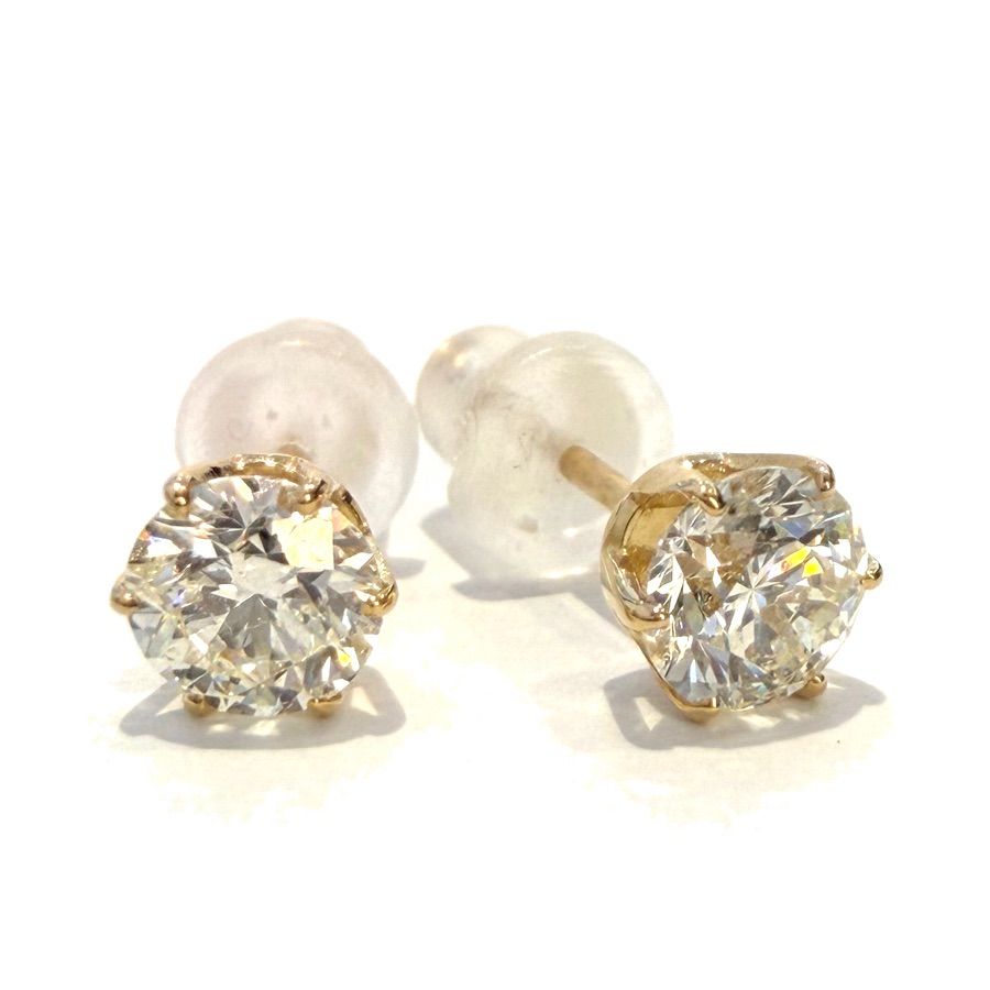 ★新品★未使用★18金★K18★ゴールド★ピアス★ダイヤモンド★一粒★スタッド★ソリティア★D0.30ct★4月の誕生石★ご褒美★プレゼント★贈り物★１点限り★