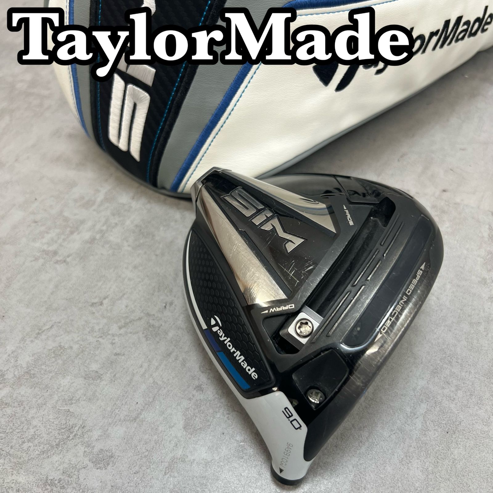 テーラーメイド シム メンズゴルフ ドライバー ヘッド 1W 9° 右利き TaylorMade SIM ヘッドカバー