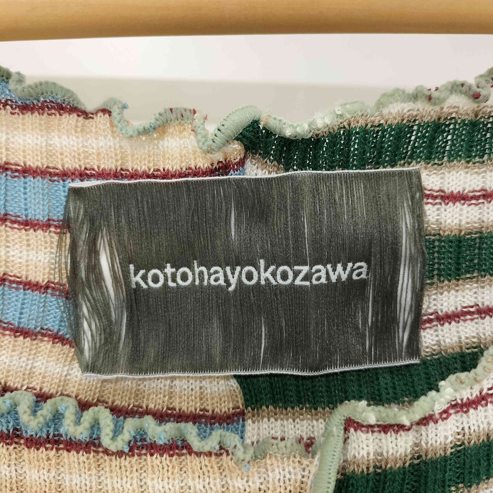 トップス kotohayokozawa DOCKING KNIT TANK コトハヨコザワ kotohayokozawa DOCKING KNIT TANK ドッキング ニット