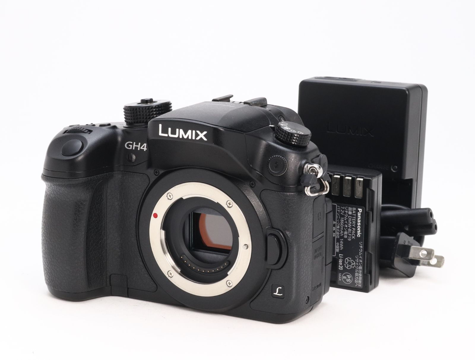 A (美品) Panasonic パナソニック LUMIX DMC-GH4 ボディ ブラック 初期