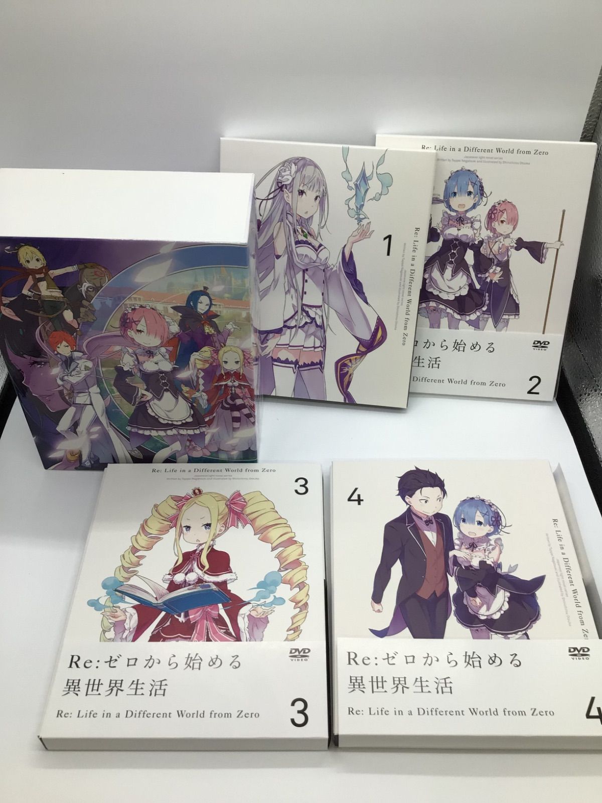 ◇【DVD】Re：ゼロから始める異世界生活 初回限定版 BOX*2付き全9巻