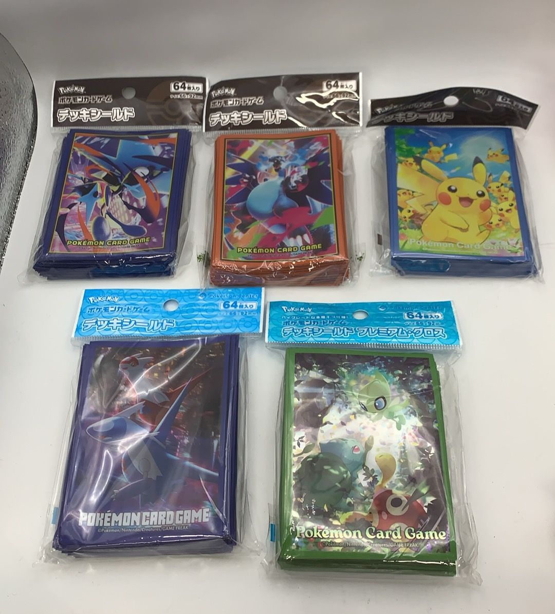 5点セット ポケモンカードゲーム デッキシールド 64枚入り--531878