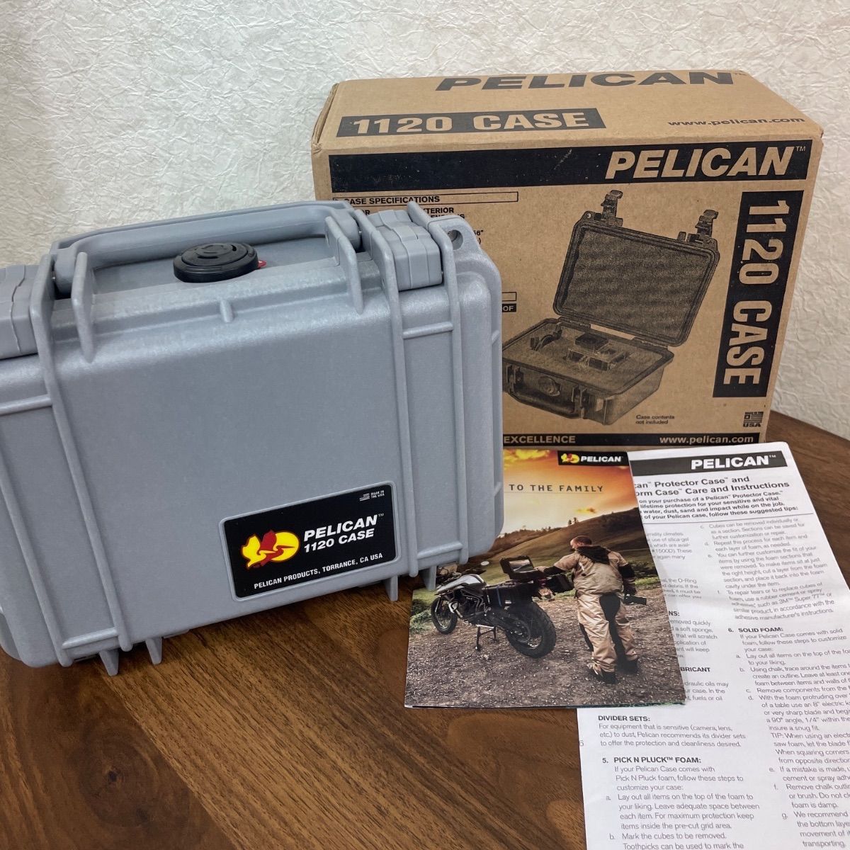 新品未使用】ペリカン Pelican ハードケース 小型ケース シルバー