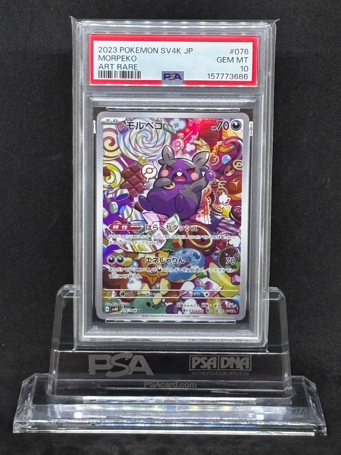モルペコ　AR　SV4K【古代の咆哮】076/066　PSA10