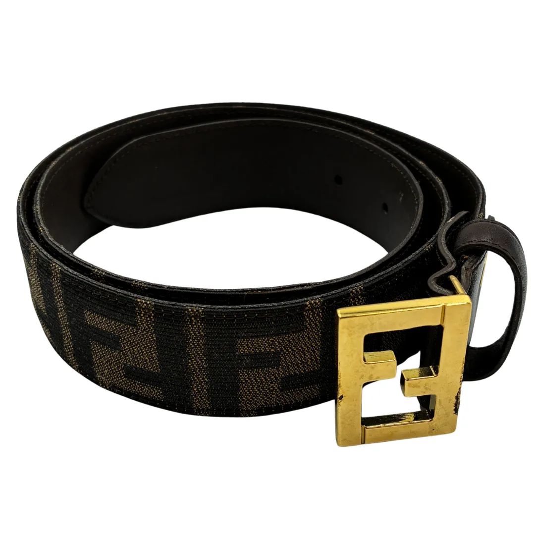 FENDI フェンディ ベルト ズッカ柄 FFバックル キャンバス - メルカリ