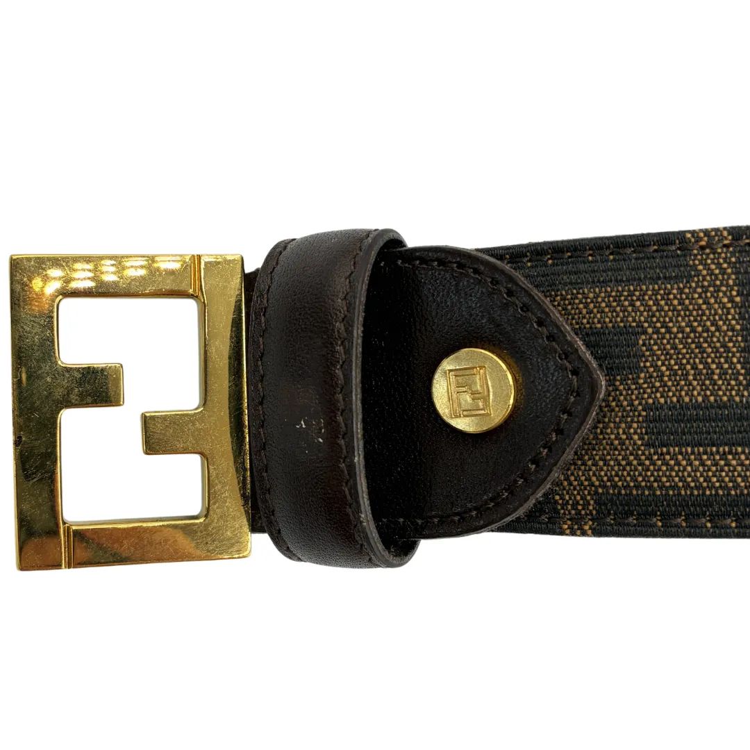 【正規品】FENDI フェンディ ズッカ柄 ベルト FFバックル ゴールド FENDI フェンディ ベルト ズッカ柄 FFバックル キャンバス - メルカリ