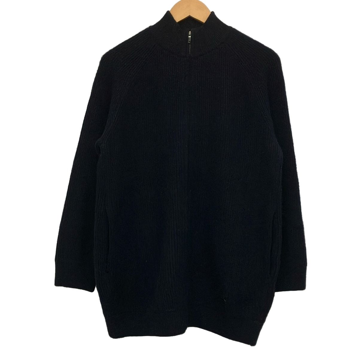 MACKINTOSH LONDON(マッキントッシュロンドン) ブルゾン サイズ38 M レディース美品 - ダークネイビー 長袖/ジップアップ/ニット/秋/冬 7,200円