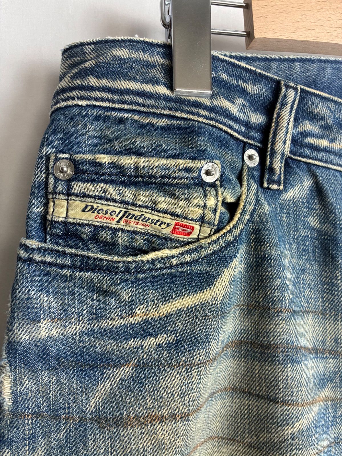 DIESEL イタリア製 ダメージ フレアデニム 30 Y2K グランジ ブーツ 