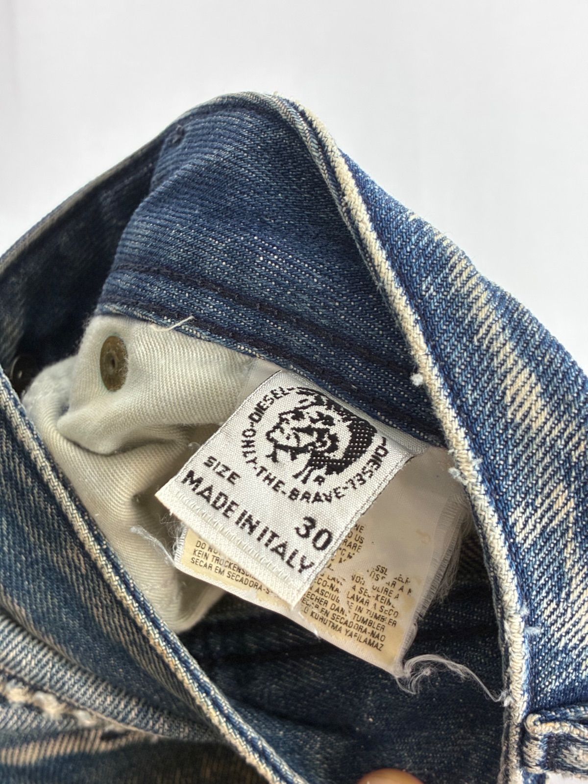 DIESEL イタリア製 ダメージ フレアデニム 30 Y2K グランジ ブーツ 