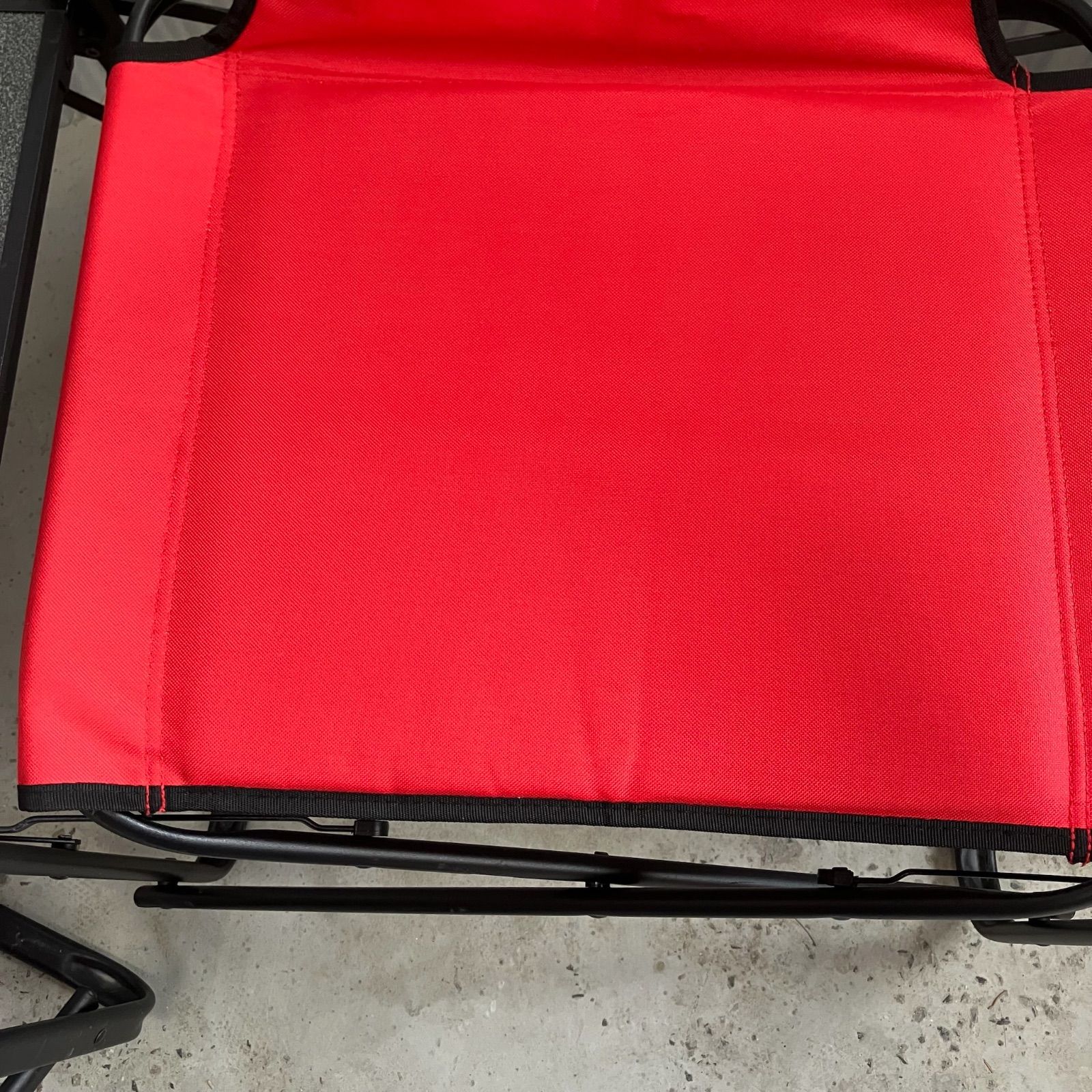 引取限定】コールマン サイドテーブル付デッキチェアST レッド Coleman