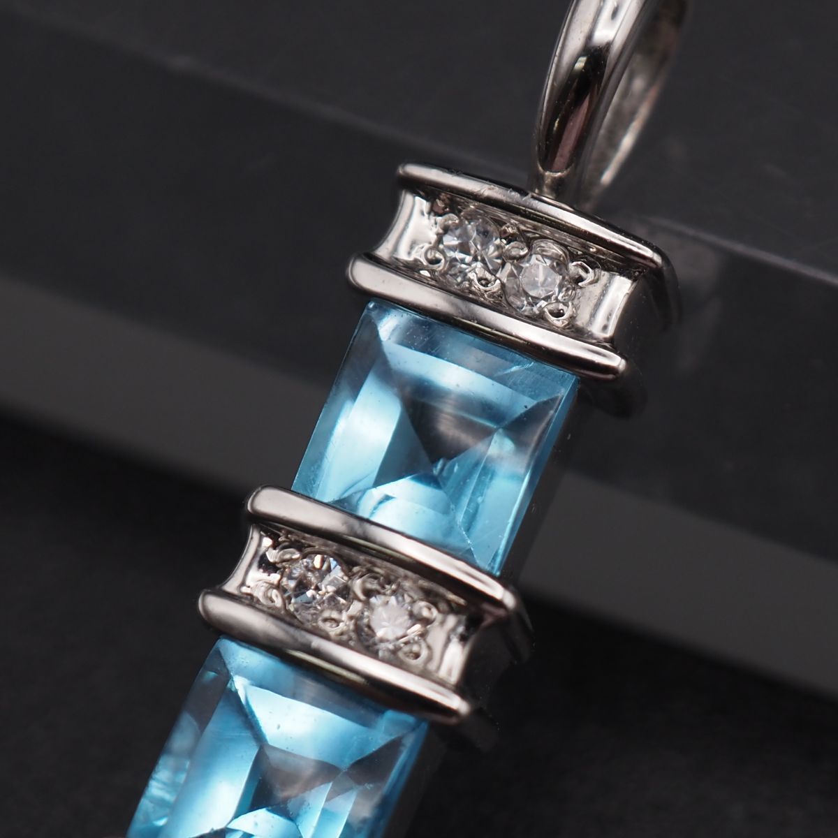 C274 ブルートパーズ 1.40ct SILVER刻印 ペンダント トップ デザイン