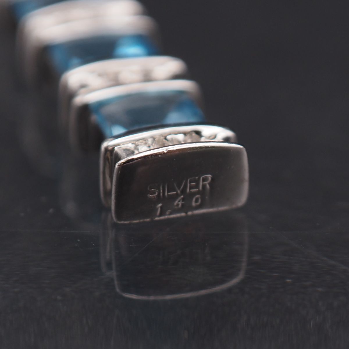 C274 ブルートパーズ 1.40ct SILVER刻印 ペンダント トップ デザイン