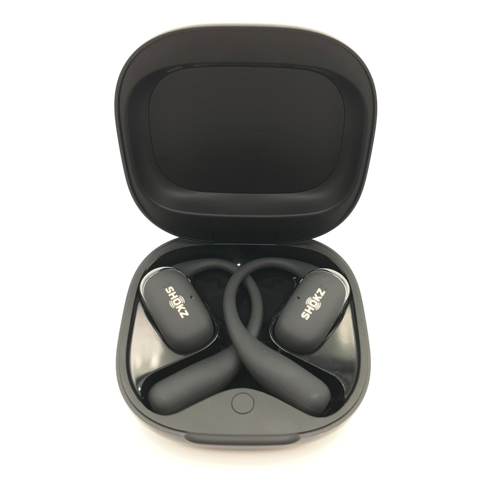 □SHOKZ OpenFit 2 ワイヤレスイヤホン 型番:SHOKZ T920 ブラック 充電