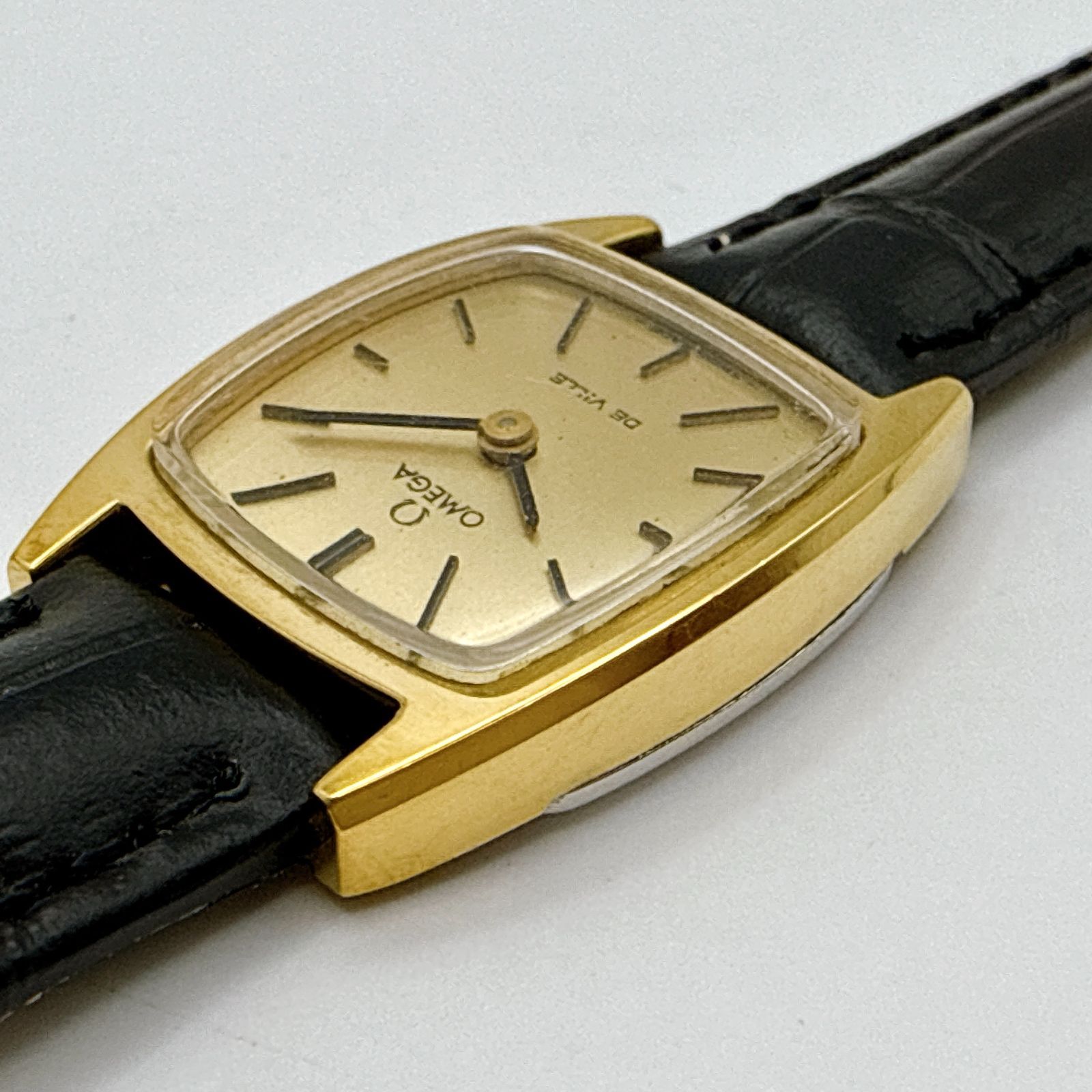 A157【稼働・極美品・アンティーク・純正尾錠・新品ベルト】 OMEGA DE