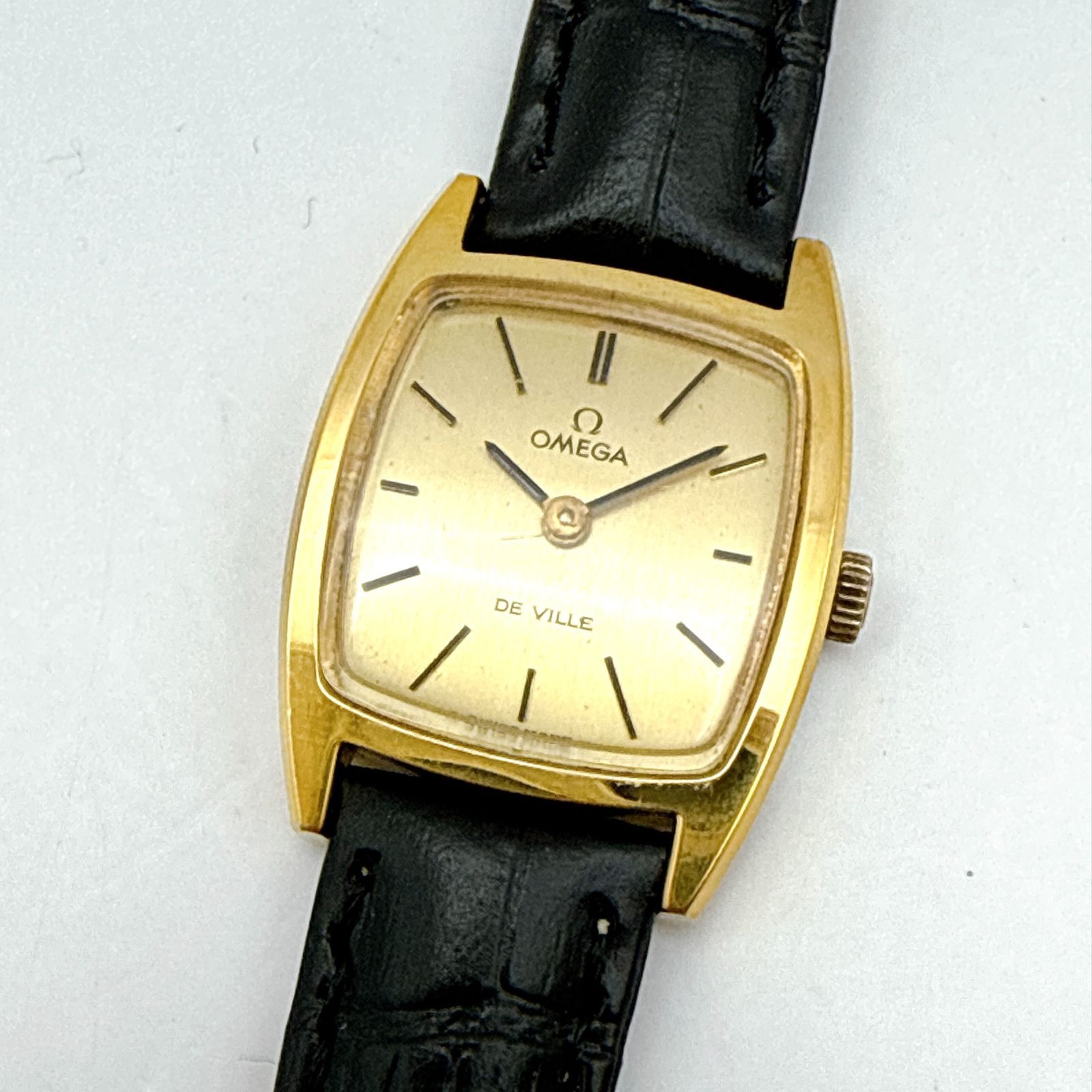 A157【稼働・極美品・アンティーク・純正尾錠・新品ベルト】 OMEGA DE