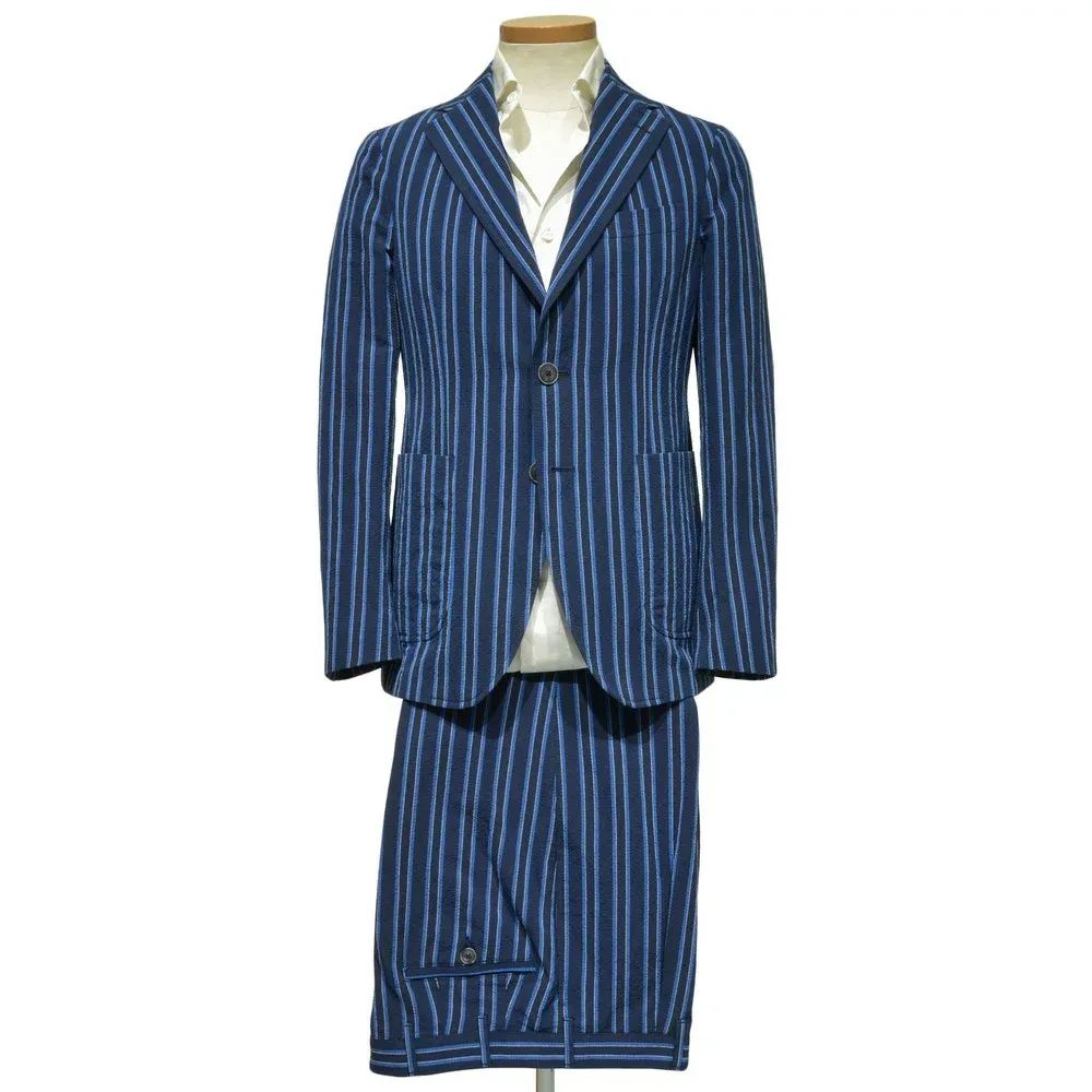【40%OFF】44サイズ THE GIGI（ザ ジジ） コットンリネンオルタネイトストライプ2B1プリーツスーツ ANGIE/A-D008 17161002039 新品 アウトレット 57,024円