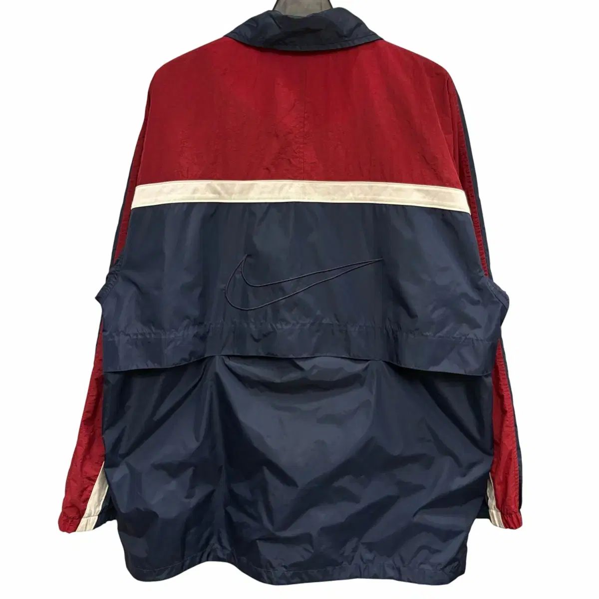 90s NIKE オールドスクール ヴィンテージ BIG スウッシュ ウィンドブレーカー XL