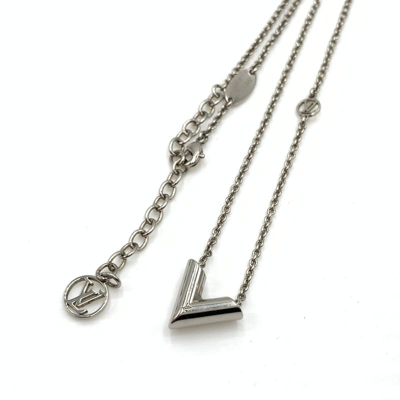 【中古品】 LOUIS VUITTON ルイ・ヴィトン M63197 エセンシャル V ネックレス LVサークルチャーム Vシグネチャー 【179-260727-ko-13-tei】