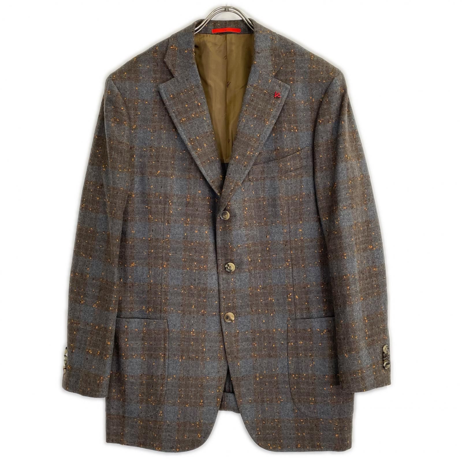 ISAIA イザイア グレー C31GSI/000 CORTINA ウール 3B段返り ドット