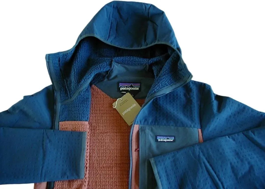 ■送料込■【新品XS】パタゴニア M’s R2テックフェイス・フーディ ■ Patagonia New Navy w/Burl Red (NYBL)■