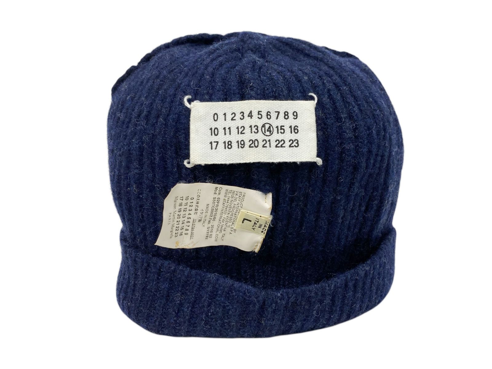 Maison Margiela (メゾンマルジェラ) リブニット ビーニー イタリア製