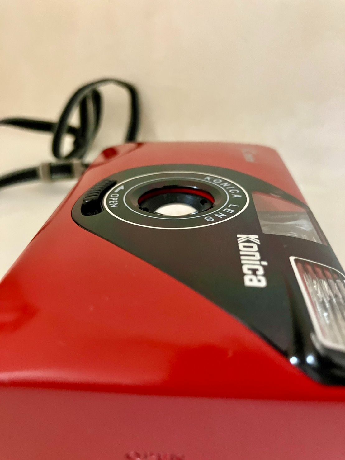 Konica K-mini コニカ ケーミニ レッド コンパクトフィルムカメラ 動作