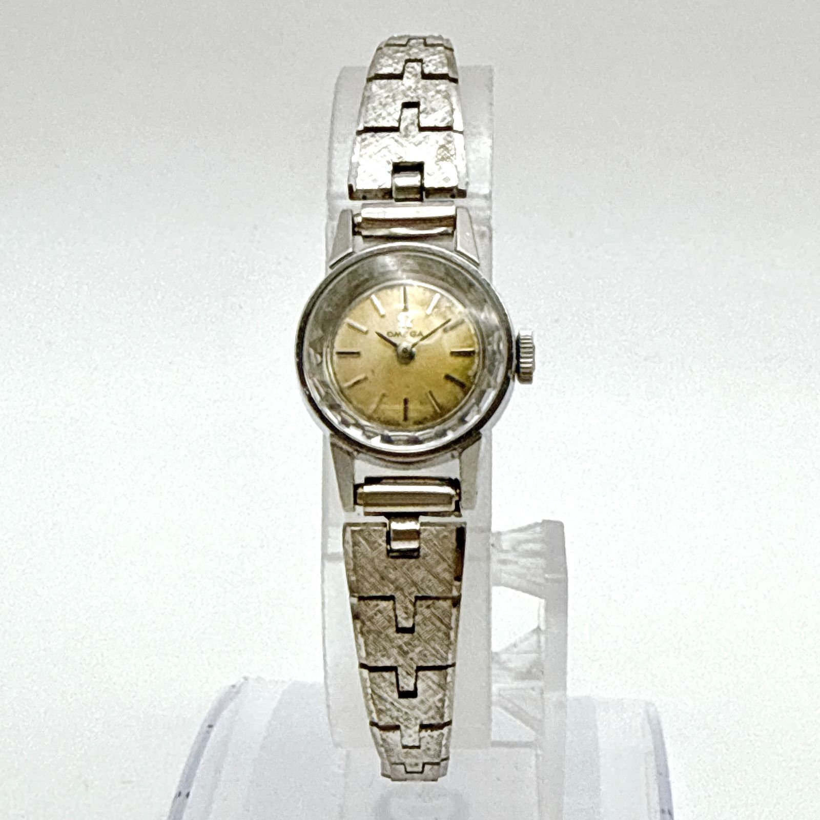 A158【稼働・アンティーク】 OMEGA オメガ カットガラス カクテル