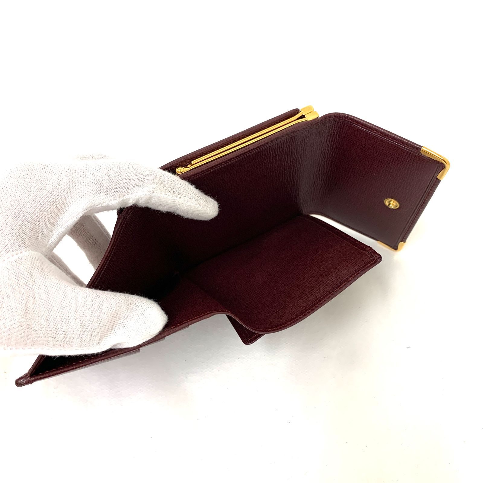 D8990 新品未使用！ Cartier カルティエ マストライン 三つ折り がま口