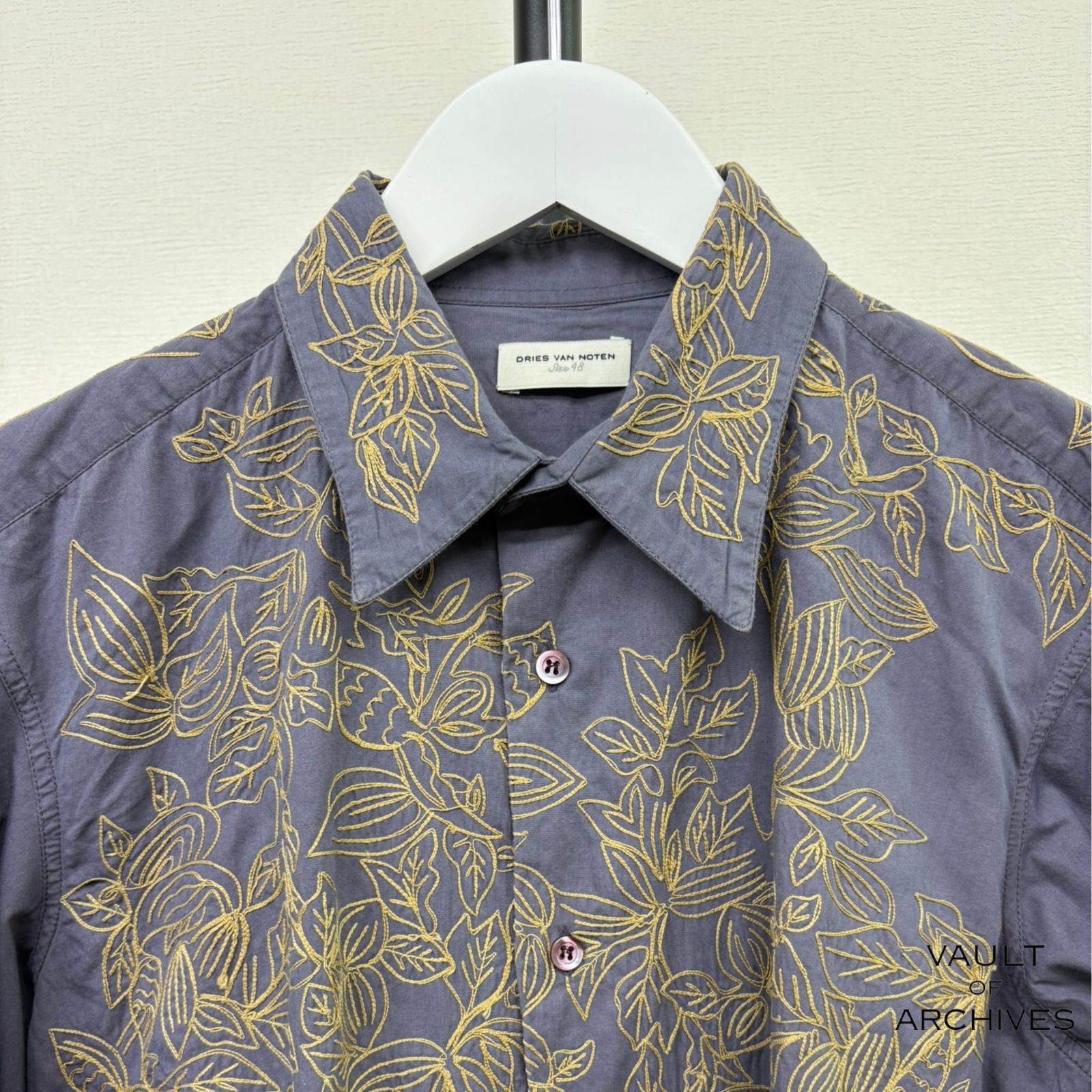 Dries Van Noten 花柄　シャツ DRIES VAN NOTEN ドリスヴァンノッテン｜2000年代 花柄刺繍シャツ
