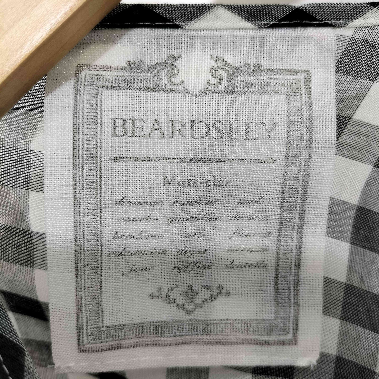 ビアズリー BEARDSLEY 23SS エコポリギンガムシアーブラウス