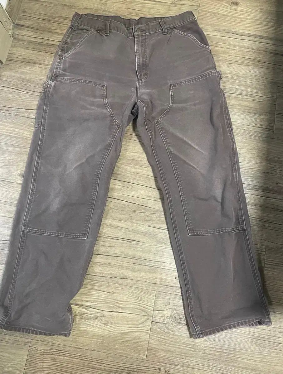 Carhartt ダブルニー ワークパンツ ダークブラウン dkb